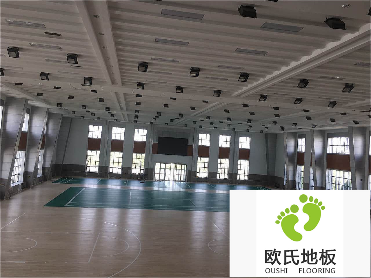 寧夏銀川體育運動(dòng)地板：銀川消防總隊培訓基地室內體育館運動(dòng)木地板案例